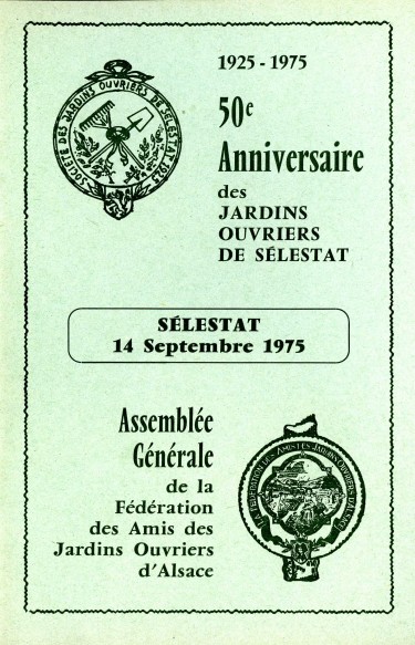 1975 Page garde plaquette 50 anniv Vign