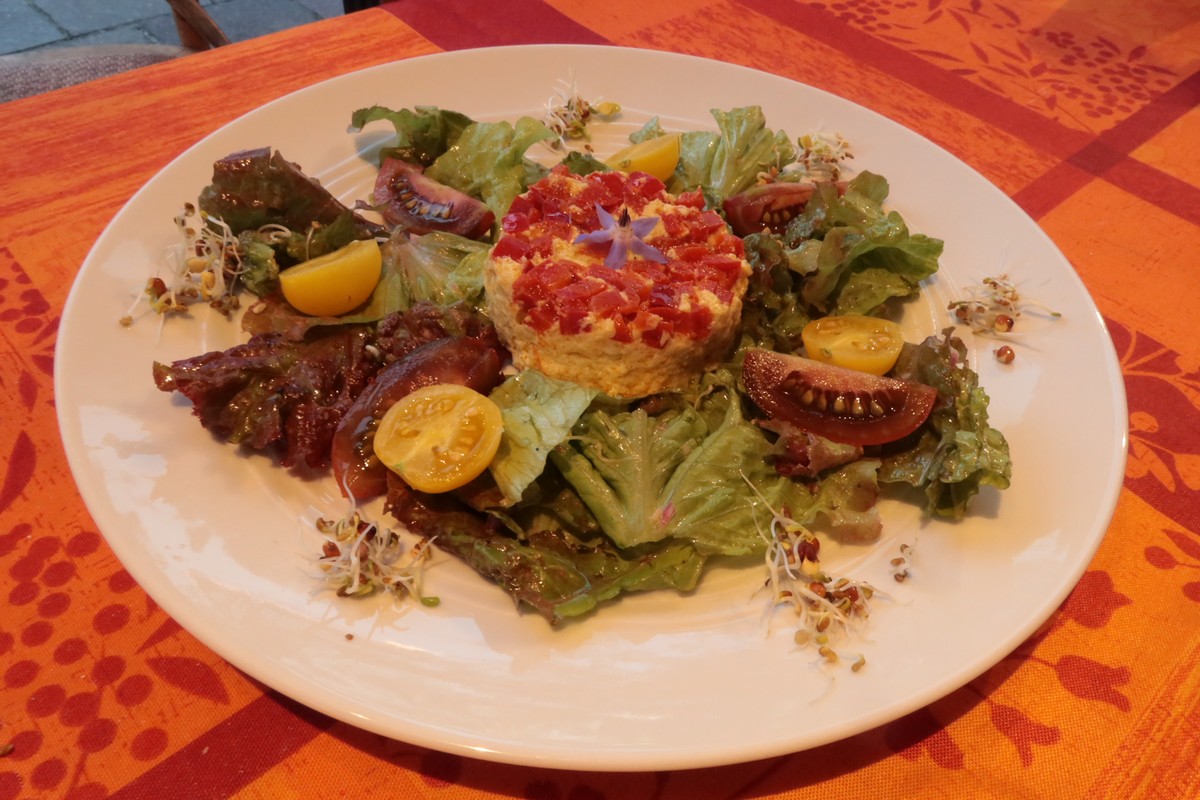 Flan courgette poivron 140x93