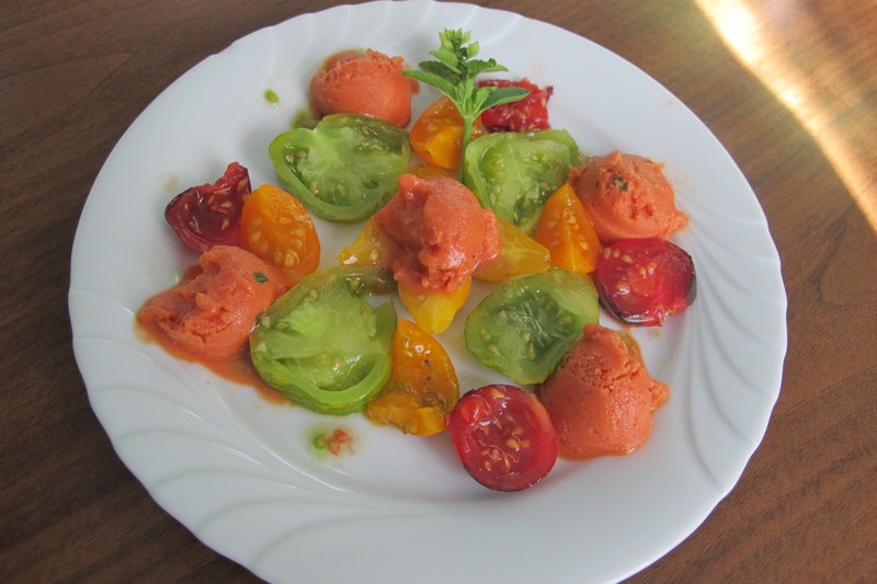 Glace Tomate-basilic